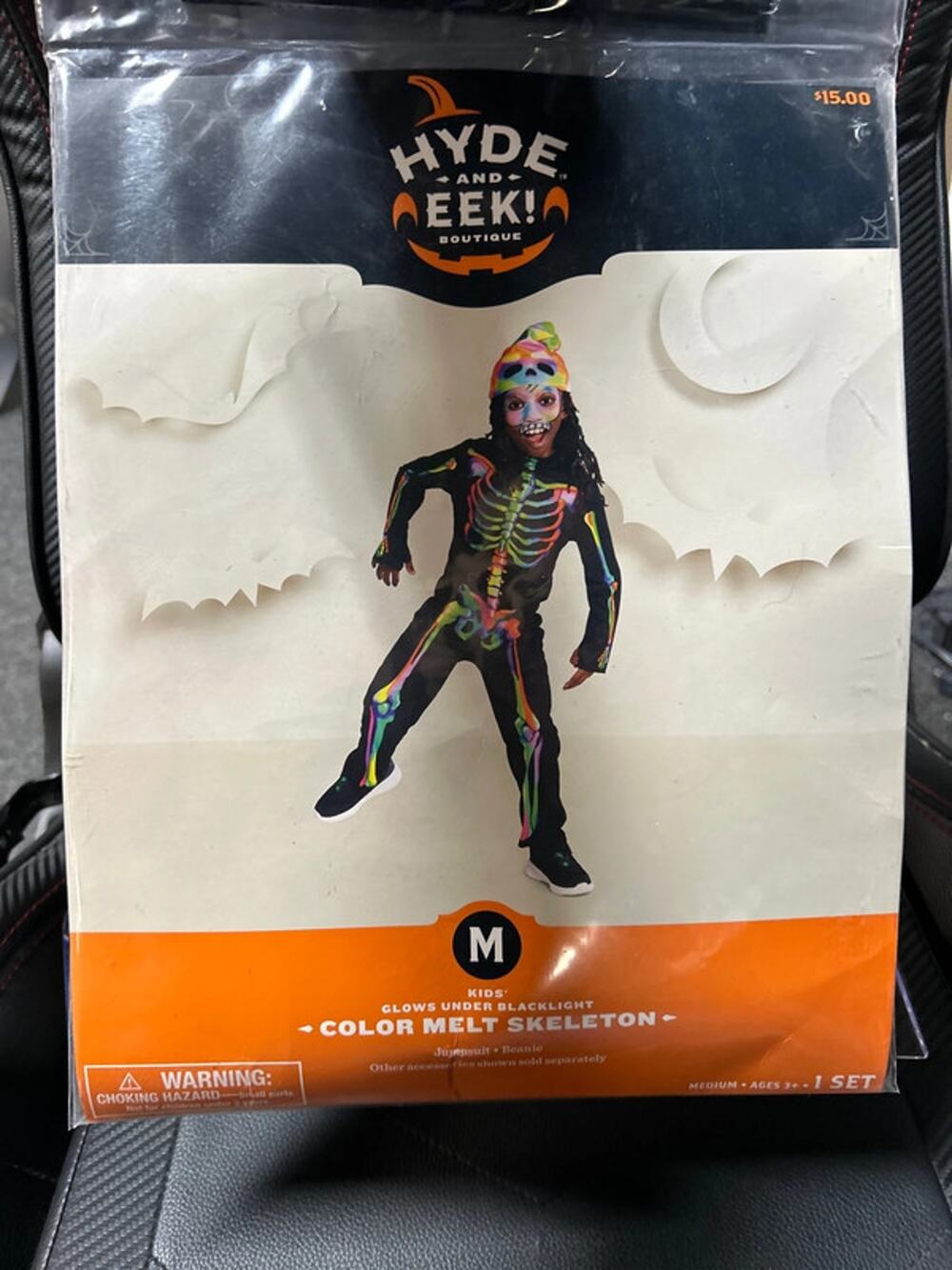 New Kids Hyde & Eek! Color melt skeleton costume - Medium